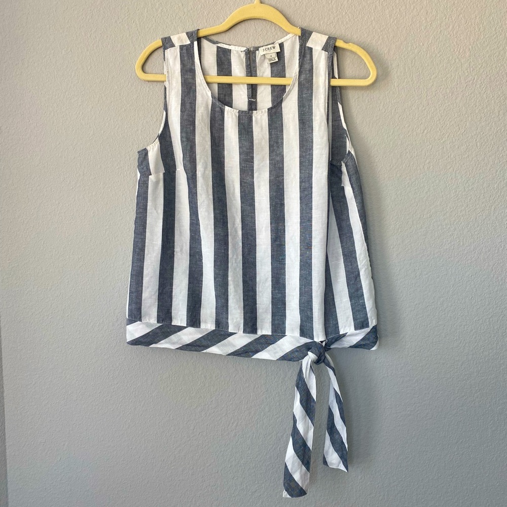 J. Crew sleeveless linen/cotton blouse